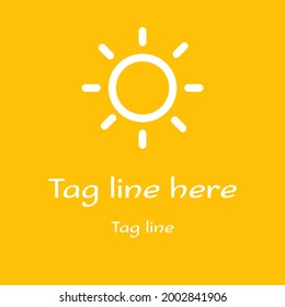 Simple beautiful sun icon logo