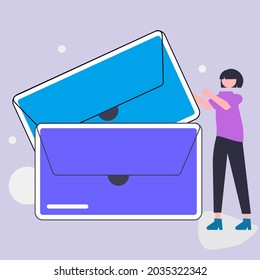 simple and beautiful vector design, e-mail delivery has become a lifestyle