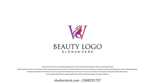 Simple beauty logo design with combination letter from A to Z | hair beauty design| premium vector