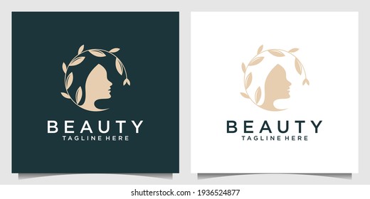 Simple beauty logo design with creative concept