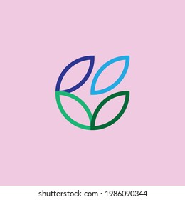 simple beauty nature vector template. abstract logo design icon symbol graphic illustration