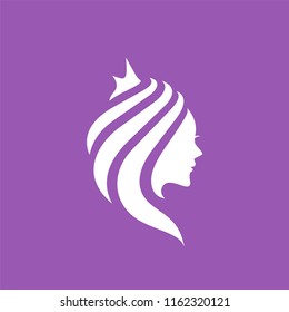 Simple Beauty Queen Logo Design Mascot