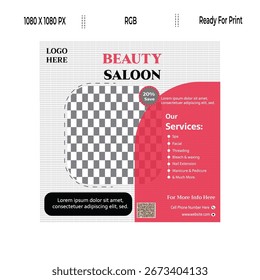 Plantilla de diseño de salón de belleza simple