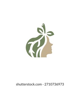 Belleza simple con el logotipo vegetal