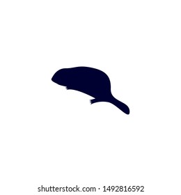 simple beaver silhouette vector illustration. eps10