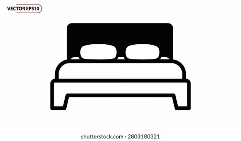 Simple bed frame with headboard