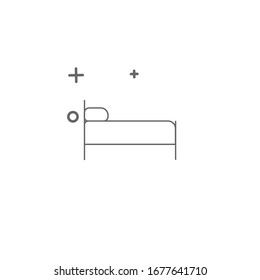 simple bed icon icon design template