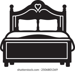
Simple Bed Vector Silhouette 3