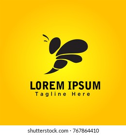 simple Bee art logo