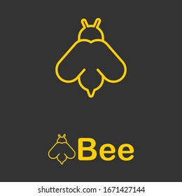 Simple Bee concept logo vector design