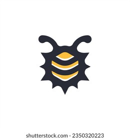 simple bee honey logo design vector