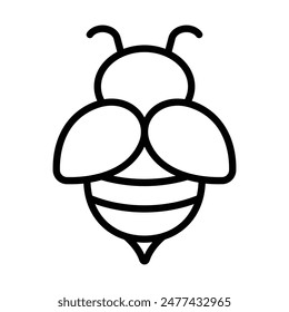 Icono de Abeja simple. El ícono se puede usar para Sitios web, Plantillas impresas, Plantillas de presentación, ilustraciones, etc