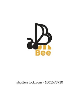 logotipo de abeja simple, icono animal, abeja miel