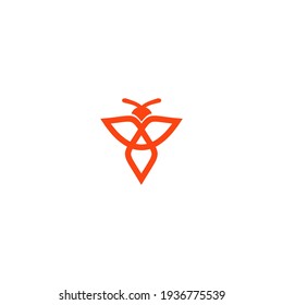 Simple Bee Logo Design Vector