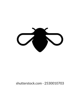 Simple bee logo icon vector