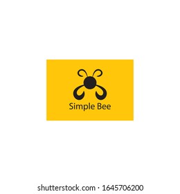 Simple bee logo template vector icon design