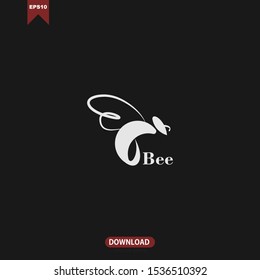 Simple bee logo vector design