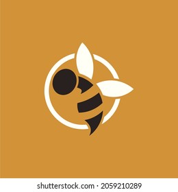 simple bee logo. vector illustration for business logo or icon