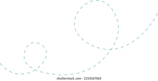 Simple bee trail line art vector