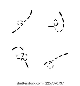Simple bee trail line art vector
