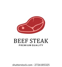 Simple Beef Steak Design. Barbecue Restaurant Logo.