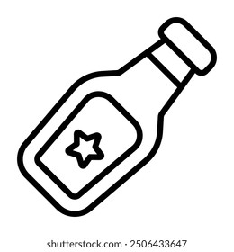 Simple Beer bottle icon. The icon can be used for websites, print templates, presentation templates, illustrations, etc