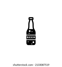 simple beer bottle icon illustration design, beer bottle symbol vector