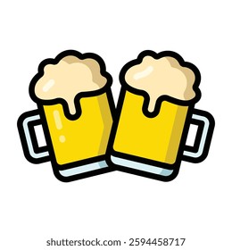Simple Beer colorful icon. The icon can be used for websites, print templates, presentation templates, illustrations, etc	