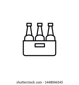 Simple beer line icon. Stroke pictogram. Vector illustration isolated on a white background. Premium quality symbols. Vector sign for mobile app and web sites.