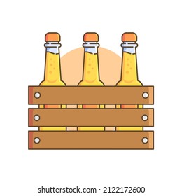 simple beer on large size simple vector design, beer on mug, barrel and bottle pattern vector design