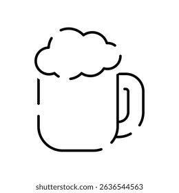 Simple beer vector icon illustration in black color.