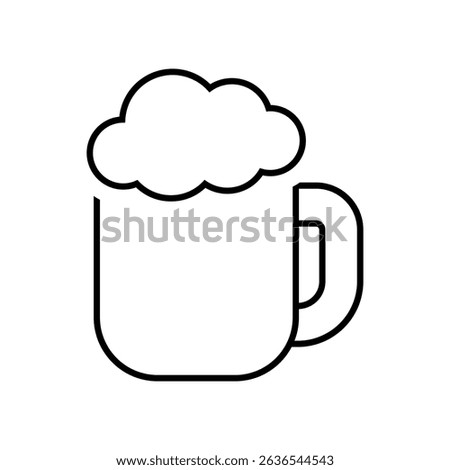 Simple beer vector icon illustration in black color.
