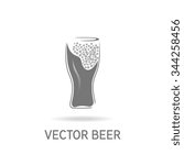 Simple beer vector isolated illustration. Beer logo. Icon beer. Beer symbol.