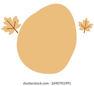 schlichter beiger Hintergrund mit Herbstblattdekoration