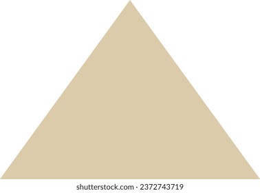 Simple beige flat silhouette of the Egyptian historical landmark monument of the GIZA PYRAMID COMPLEX, GIZA