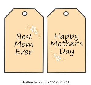simple beige hang tag mother's day