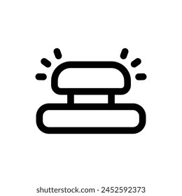 Simple Bell Button icon. The icon can be used for websites, print templates, presentation templates, illustrations, etc