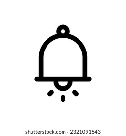 Icono de Campana simple. El icono puede utilizarse para sitios web, plantillas de impresión, plantillas de presentación, ilustraciones, etc