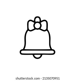 Simple bell icon isolated on white background