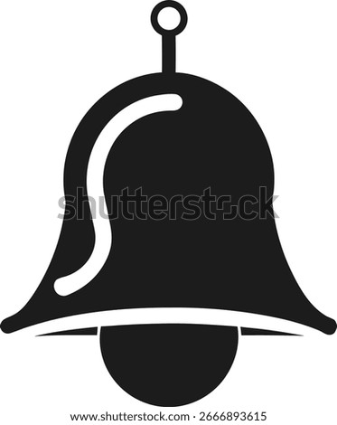 Simple bell icon isolated on white background