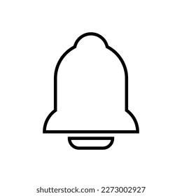 Simple bell icon. Notification bell. Vector.