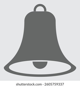 A simple bell icon representing notifications, alerts, or reminders.