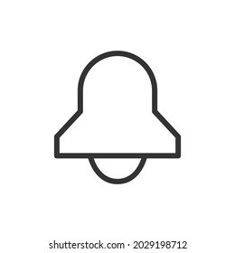 Simple bell line icon. Premium symbol in stroke style. Design of bell icon. Vector illustration.