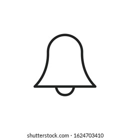 Simple bell line icon. Stroke pictogram. Vector illustration isolated on a white background. Premium quality symbol. Vector sign for mobile app and web sites.
