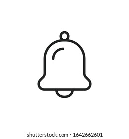 Simple bell line icon. Stroke pictogram. Vector illustration isolated on a white background. Premium quality symbol. Vector sign for mobile app and web sites.