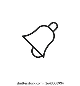 Icono de línea de campana simple. Pictograma de trazo. Ilustración vectorial aislada en un fondo blanco. Símbolo de calidad superior. Signo de vector para aplicaciones móviles y sitios web.