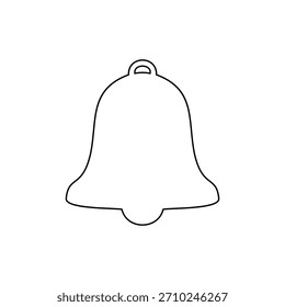 Simples ícone de contorno de sino vetor plano ilustração design.