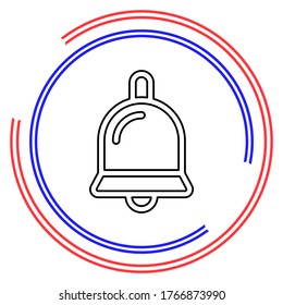 Simple Bell. Pictograma de línea delgada - trazo editable de contorno