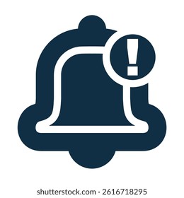 simple bell warning notification icon