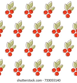 Simple berries. Seamless vector pattern.